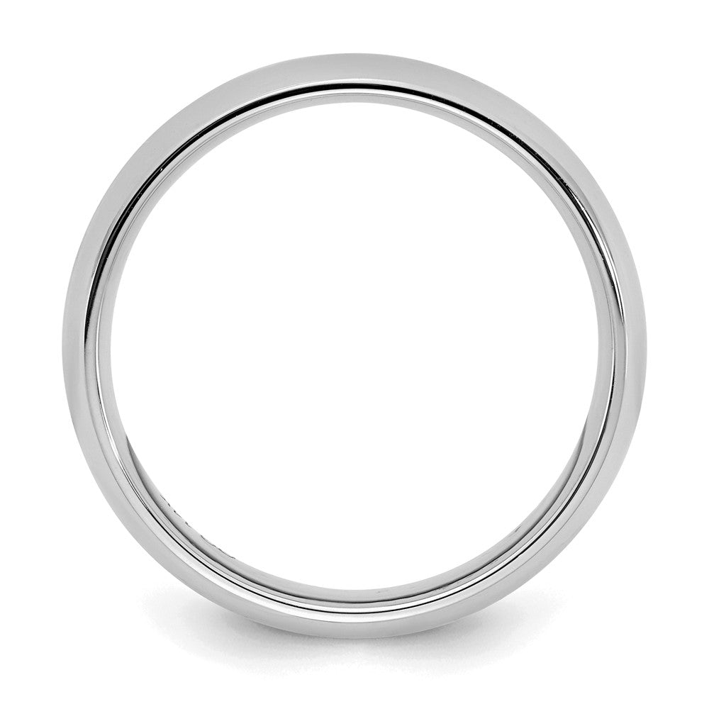 Sterling Silver Rhodium-plated Comfort Fit Size 4 Band