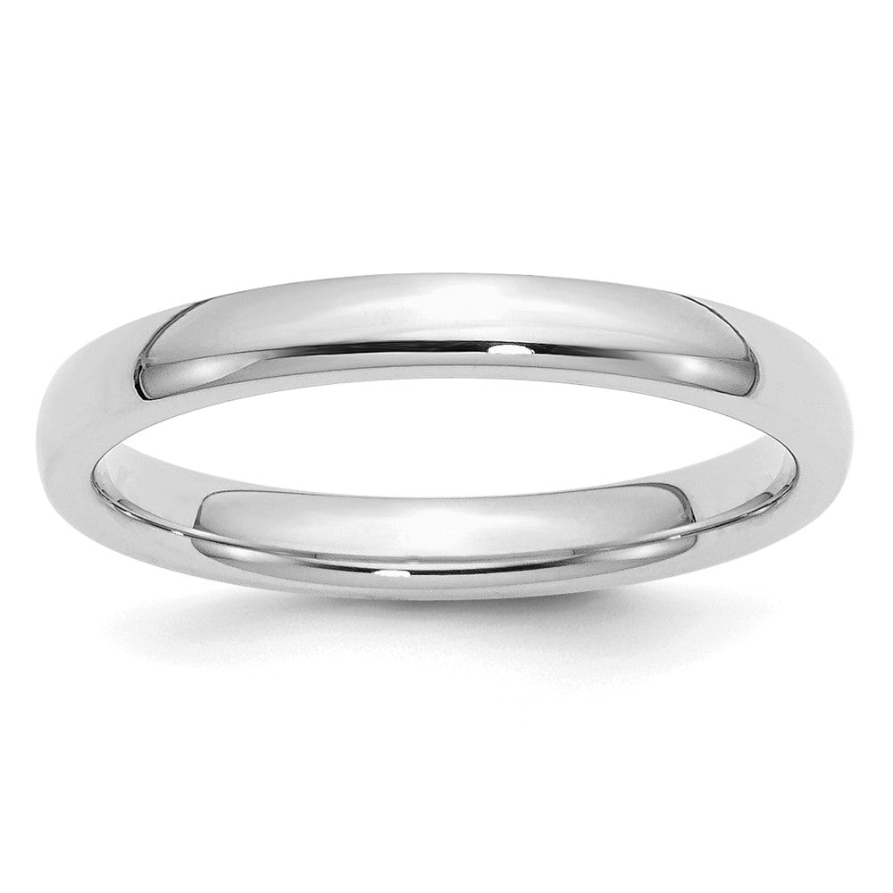 Sterling Silver Rhodium-plated Comfort Fit Size 6.5 Band