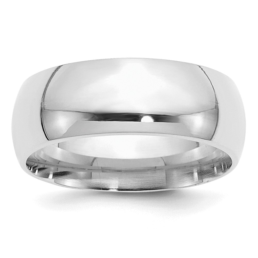 Sterling Silver Rhodium-plated Comfort Fit Size 9 Band