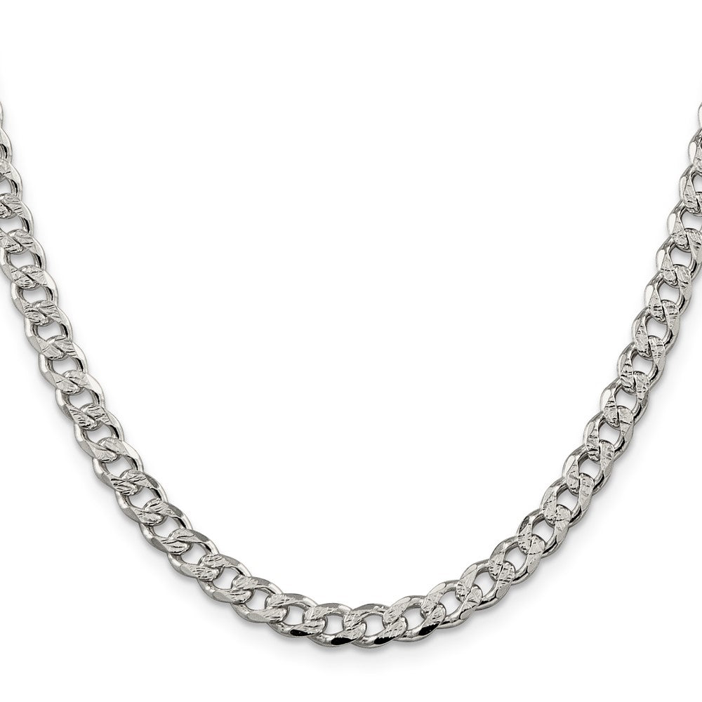 Sterling Silver Pav Curb Chain