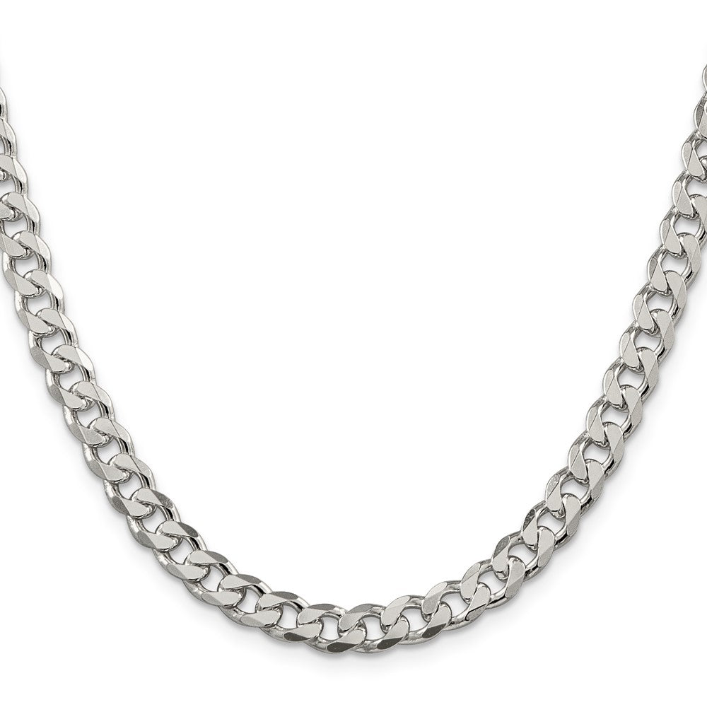 Sterling Silver Pav Curb Chain