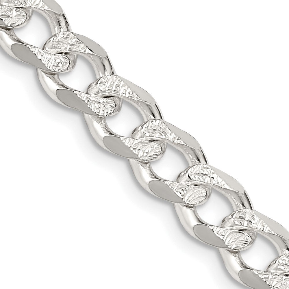 Sterling Silver Pav Curb Chain