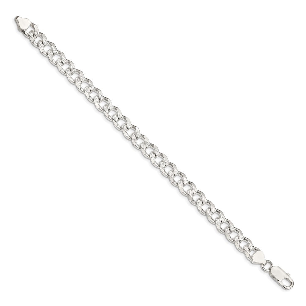 Sterling Silver 8mm PavÇ Curb Chain