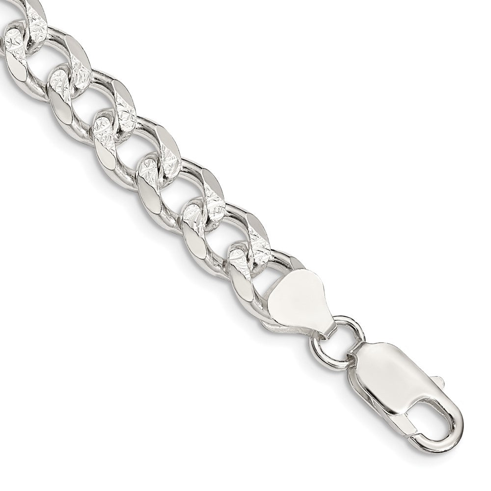 Sterling Silver 8mm PavÇ Curb Chain