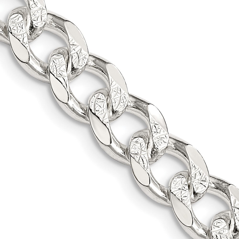 Sterling Silver Pav Curb Chain