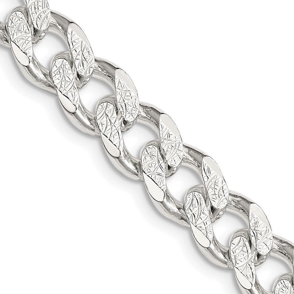 Sterling Silver Pav Curb Chain