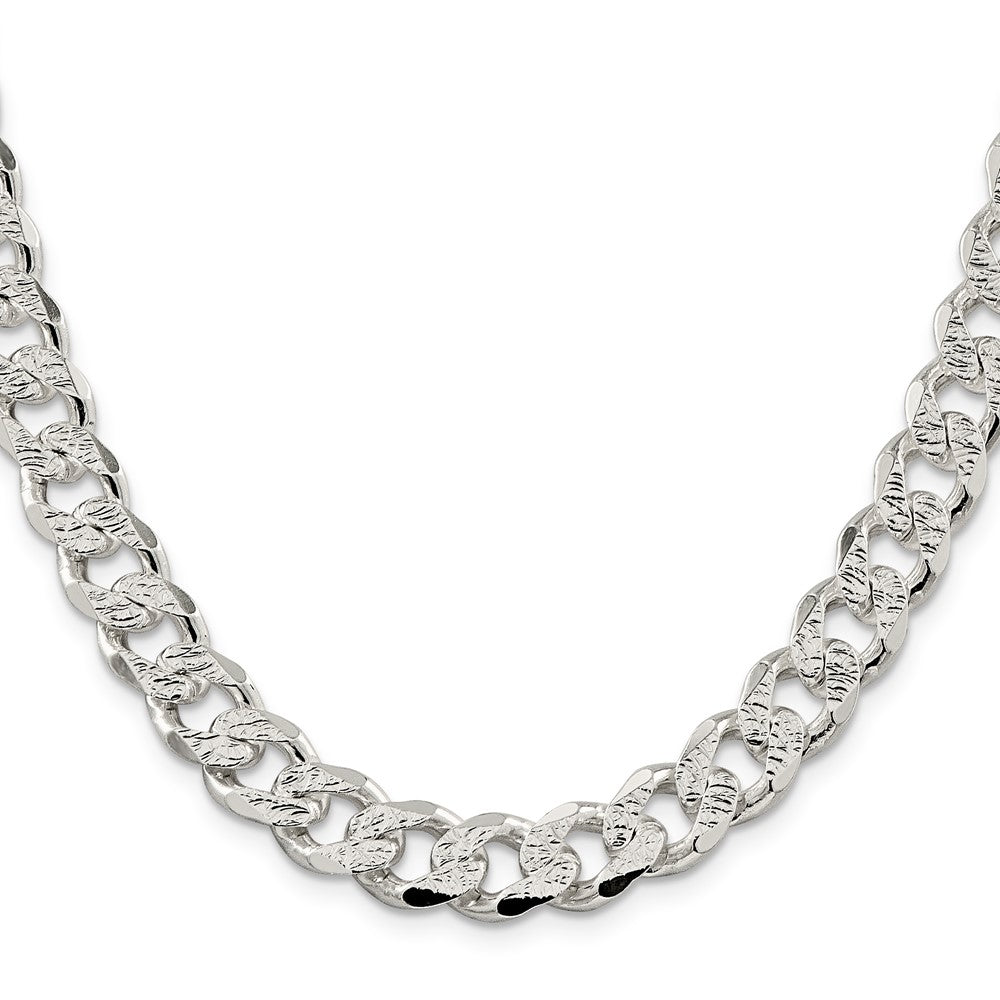 Sterling Silver Pav Curb Chain