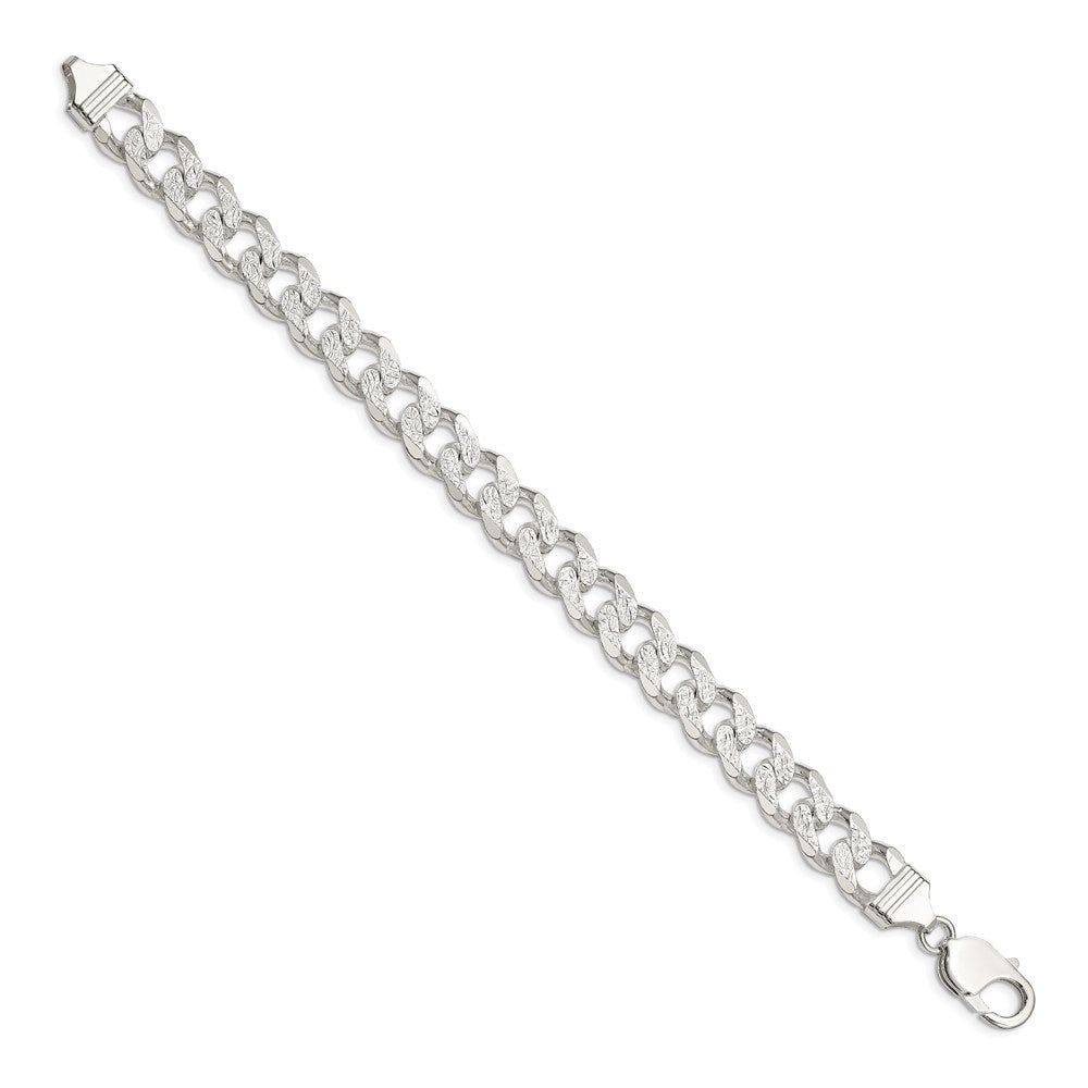 Sterling Silver 10.5mm PavÇ Curb Chain