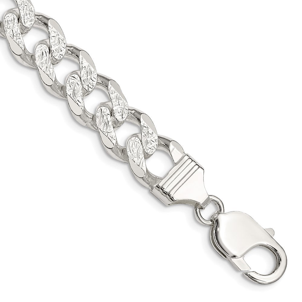 Sterling Silver 10.5mm PavÇ Curb Chain