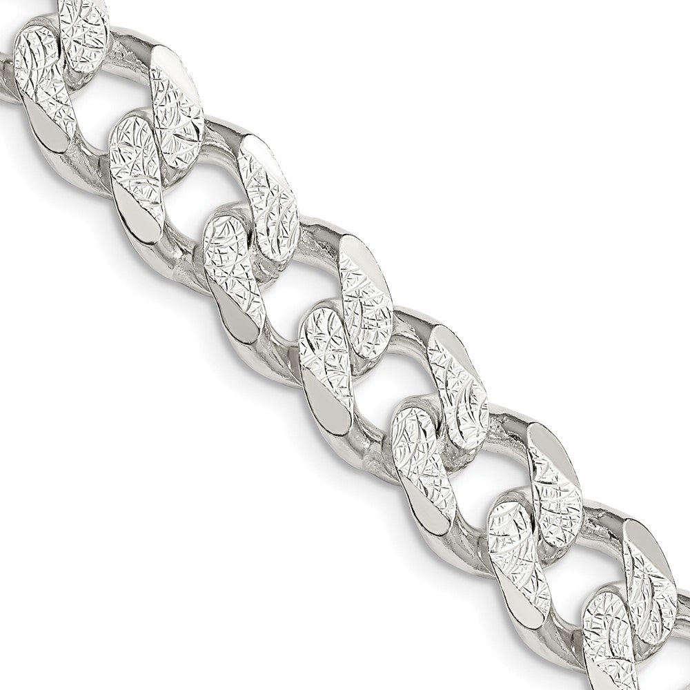 Sterling Silver Pav Curb Chain