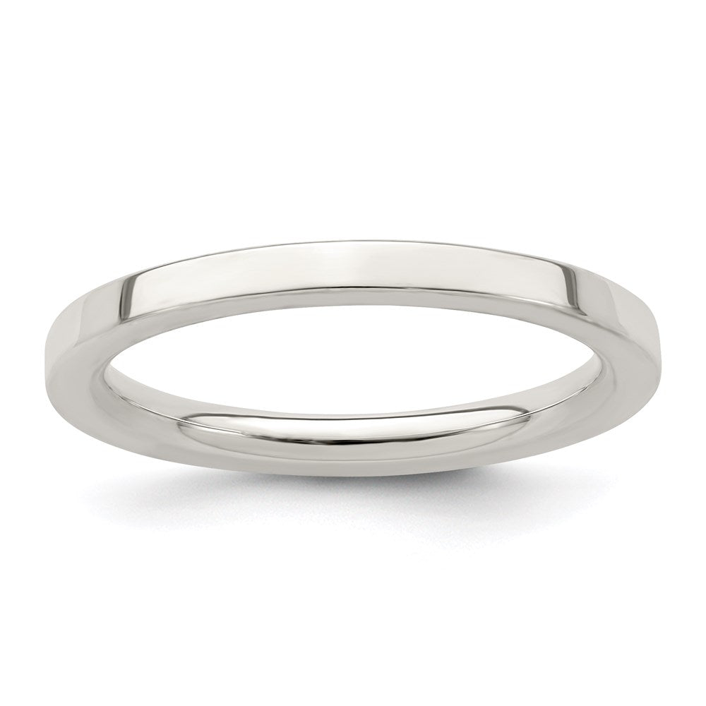 Sterling Silver Comfort Fit Flat Size 8.5 Band