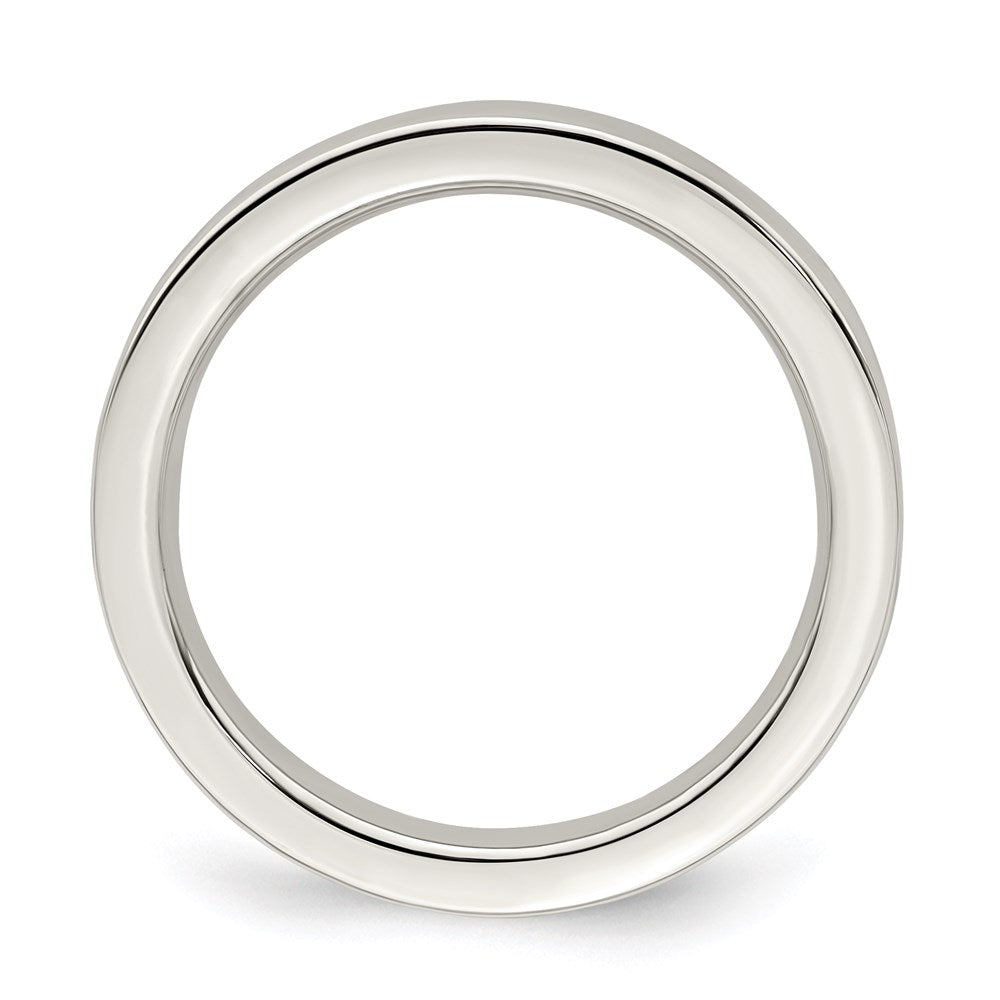 Sterling Silver Comfort Fit Flat Size 6 Band