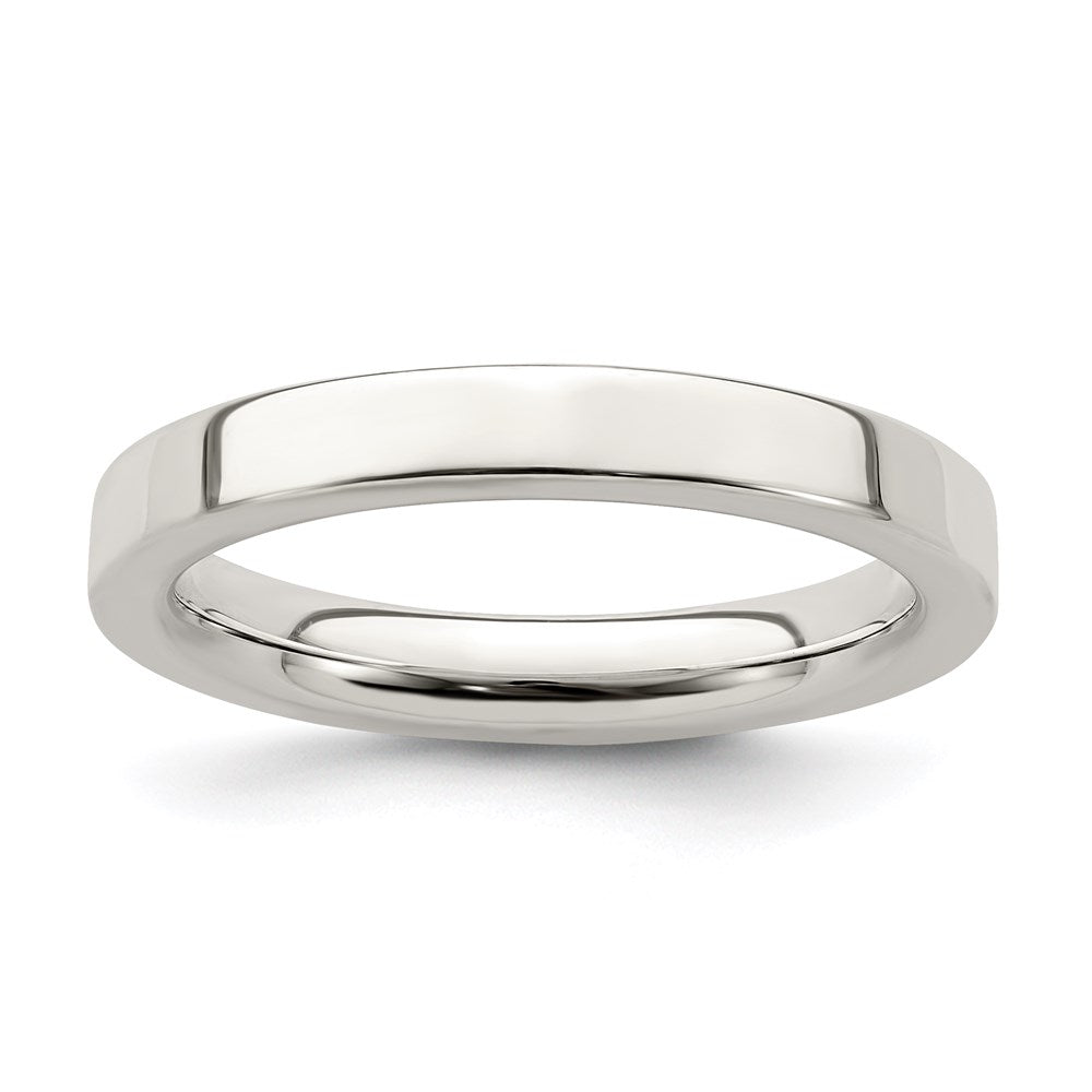 Sterling Silver Comfort Fit Flat Size 6 Band