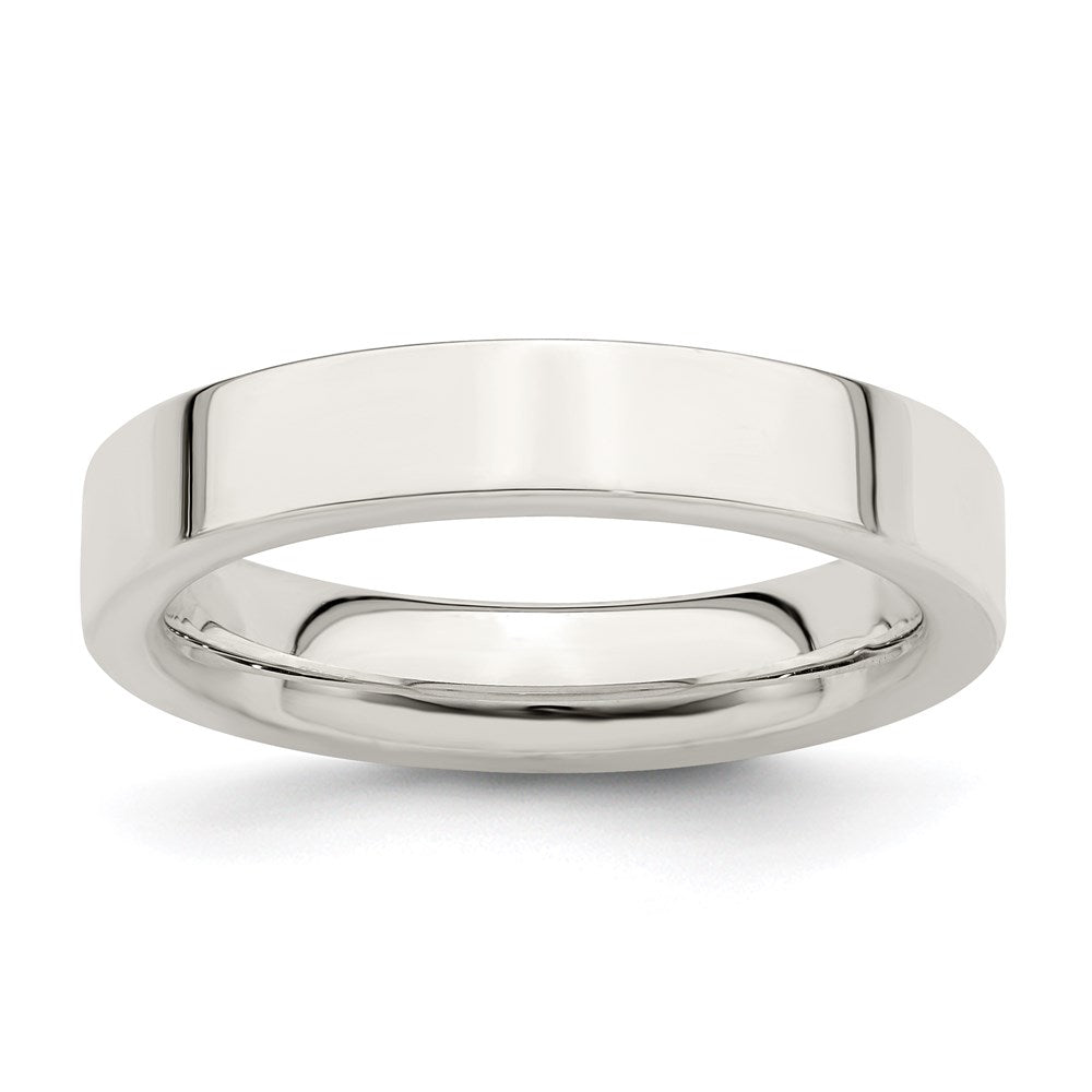 Sterling Silver Comfort Fit Flat Size 4 Band