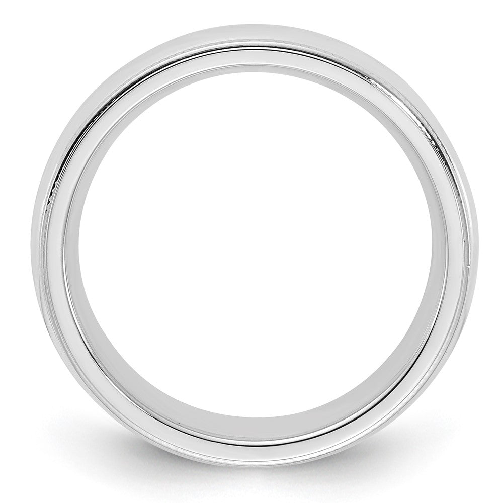Sterling Silver Comfort Fit Half Round Milgrain Size 11 Band