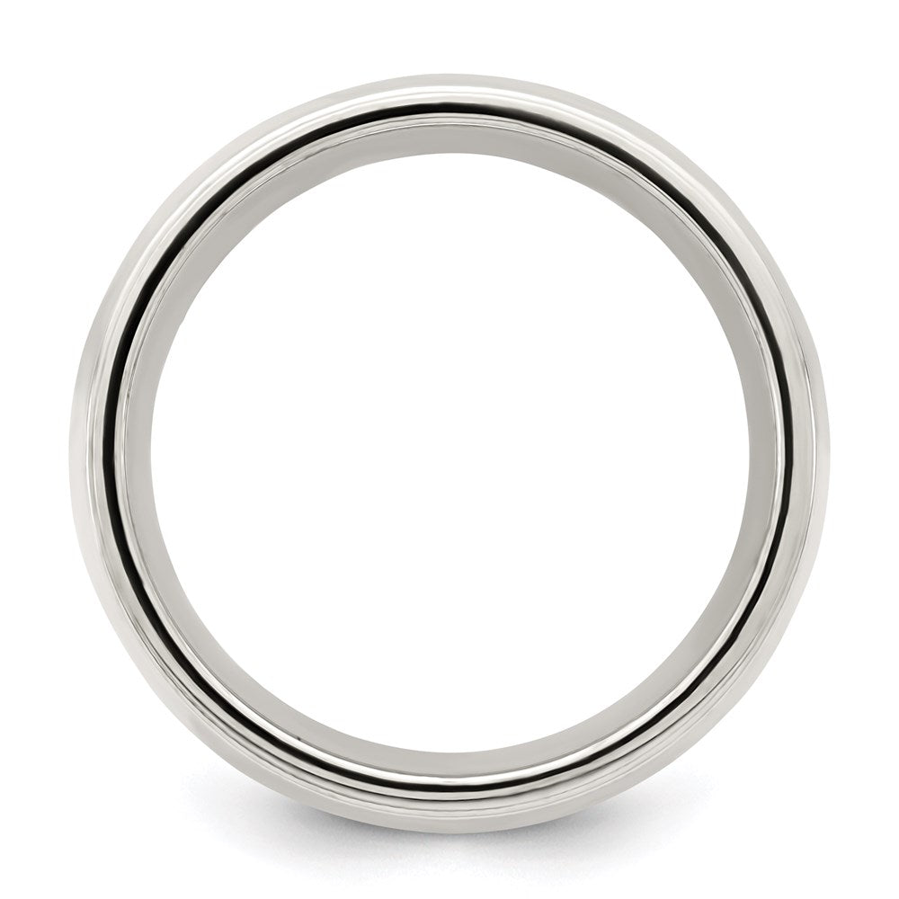 Sterling Silver Comfort Fit Half Round Milgrain Size 11 Band