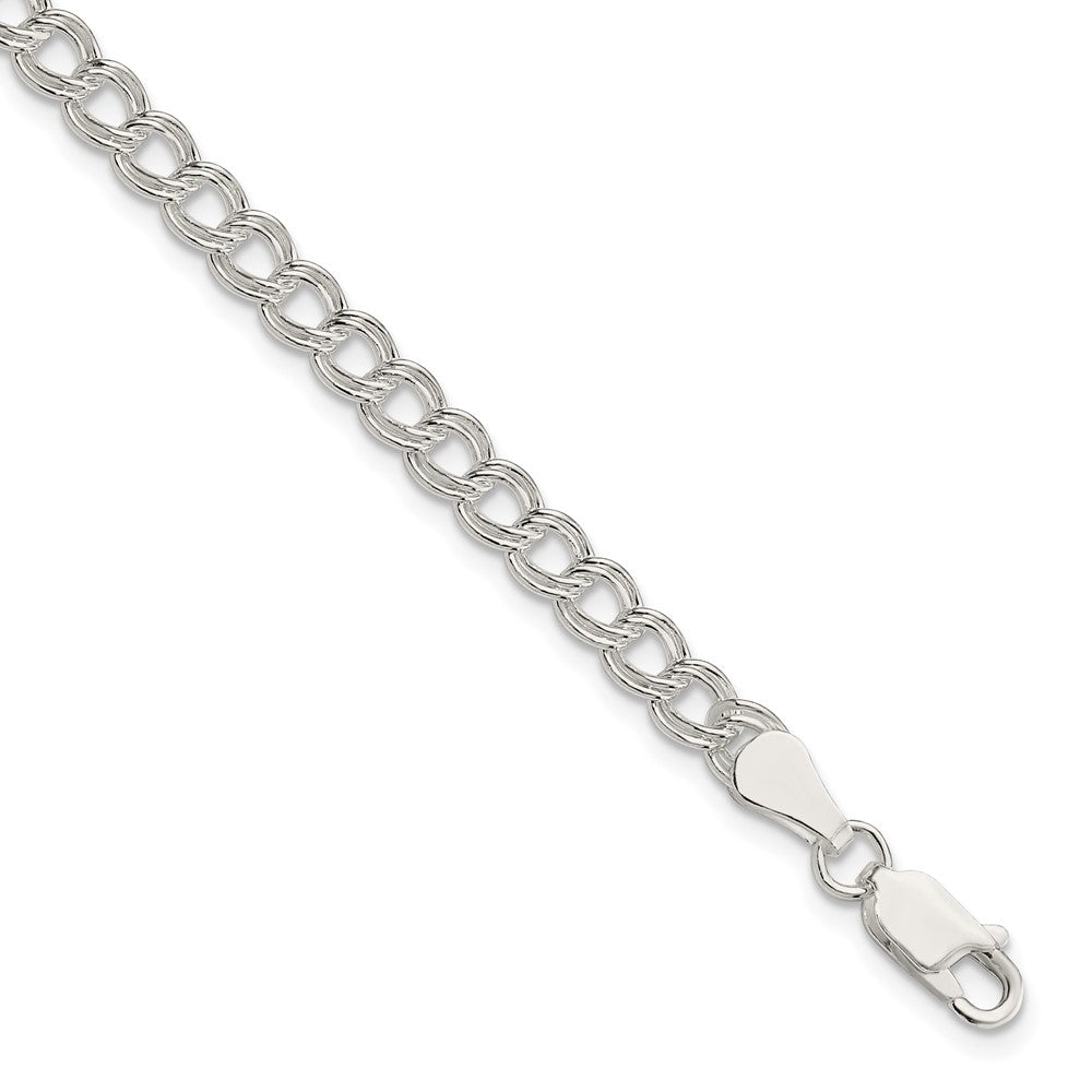 Sterling Silver Double Link Charm Bracelet
