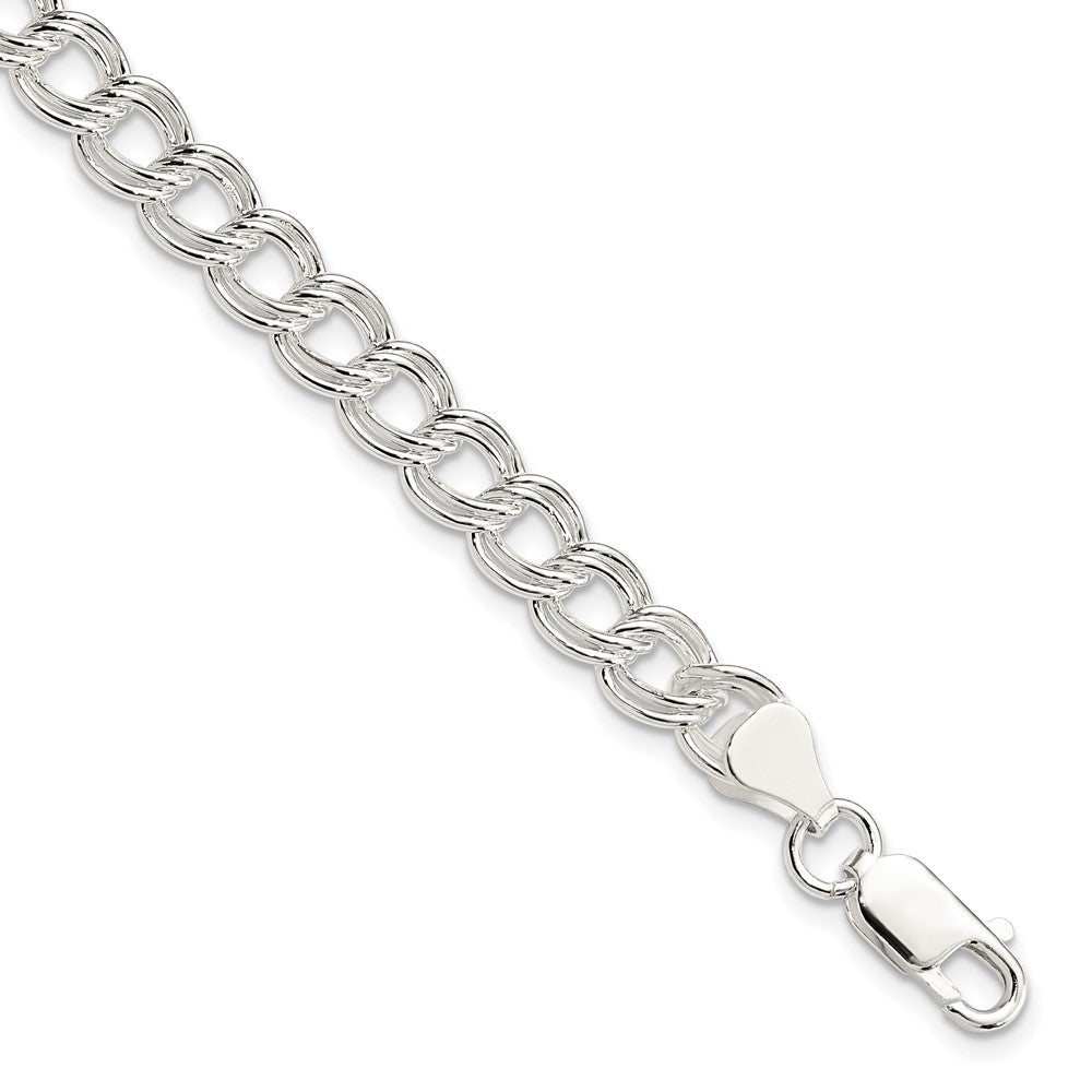 Sterling Silver Double Link Charm Bracelet