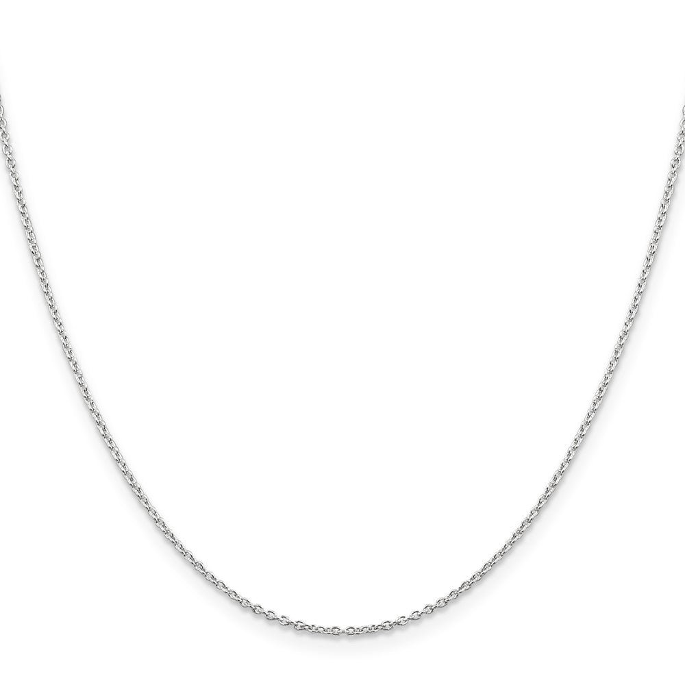 Sterling Silver Rhodium-plated Cable Chain with a extention