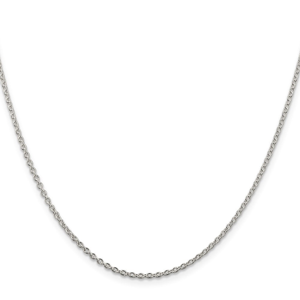 Sterling Silver Rhodium-plated Cable Chain