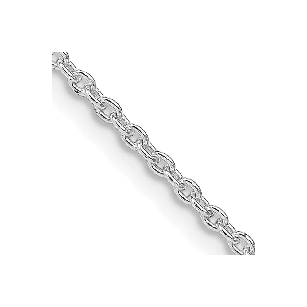 Sterling Silver Rhodium-plated Cable Chain