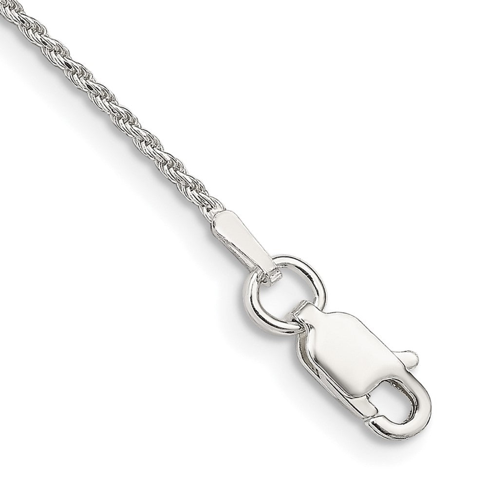 Sterling Silver Diamond-cut Rope Chain Anklet