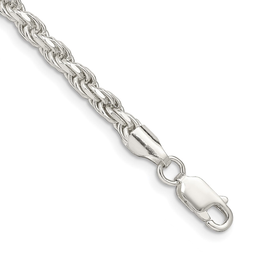 Sterling Silver Diamond-cut Rope Chain