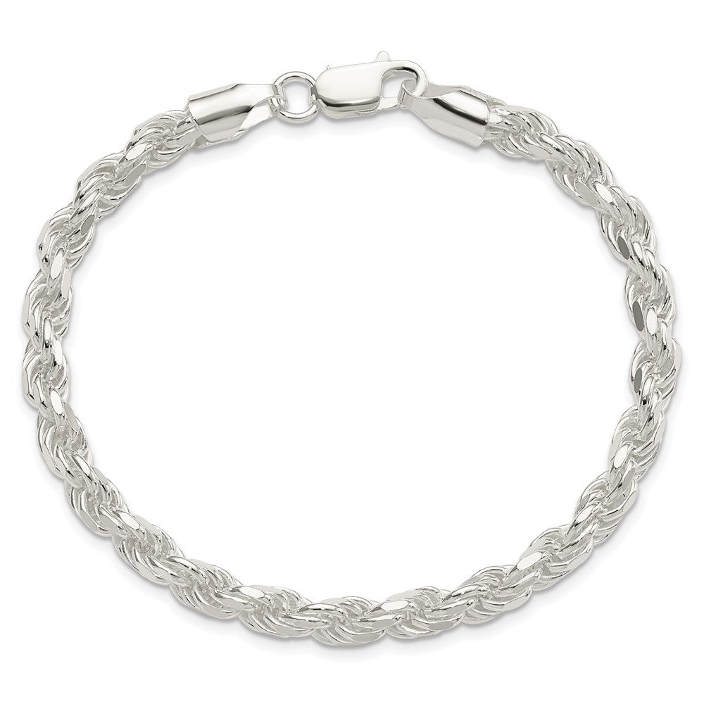 Sterling Silver Diamond-cut Rope Chain