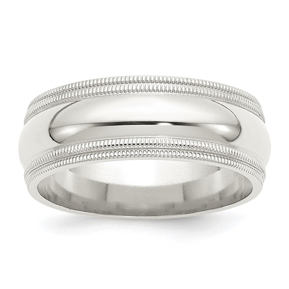 Sterling Silver Comfort Fit Double Milgrain Size 12.5 Band