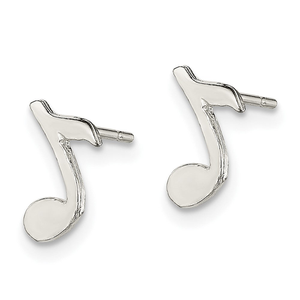 Sterling Silver Musical Note Mini Earrings