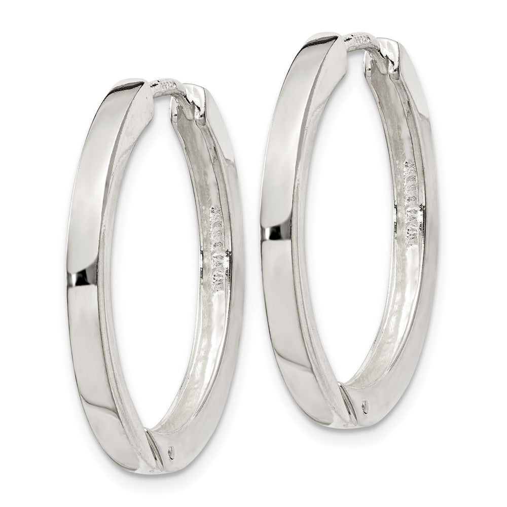 Sterling Silver 2.5x Hinged Hoop Earrings