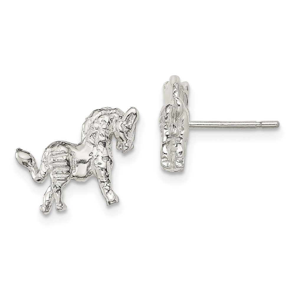 Sterling Silver Horse Mini Earrings