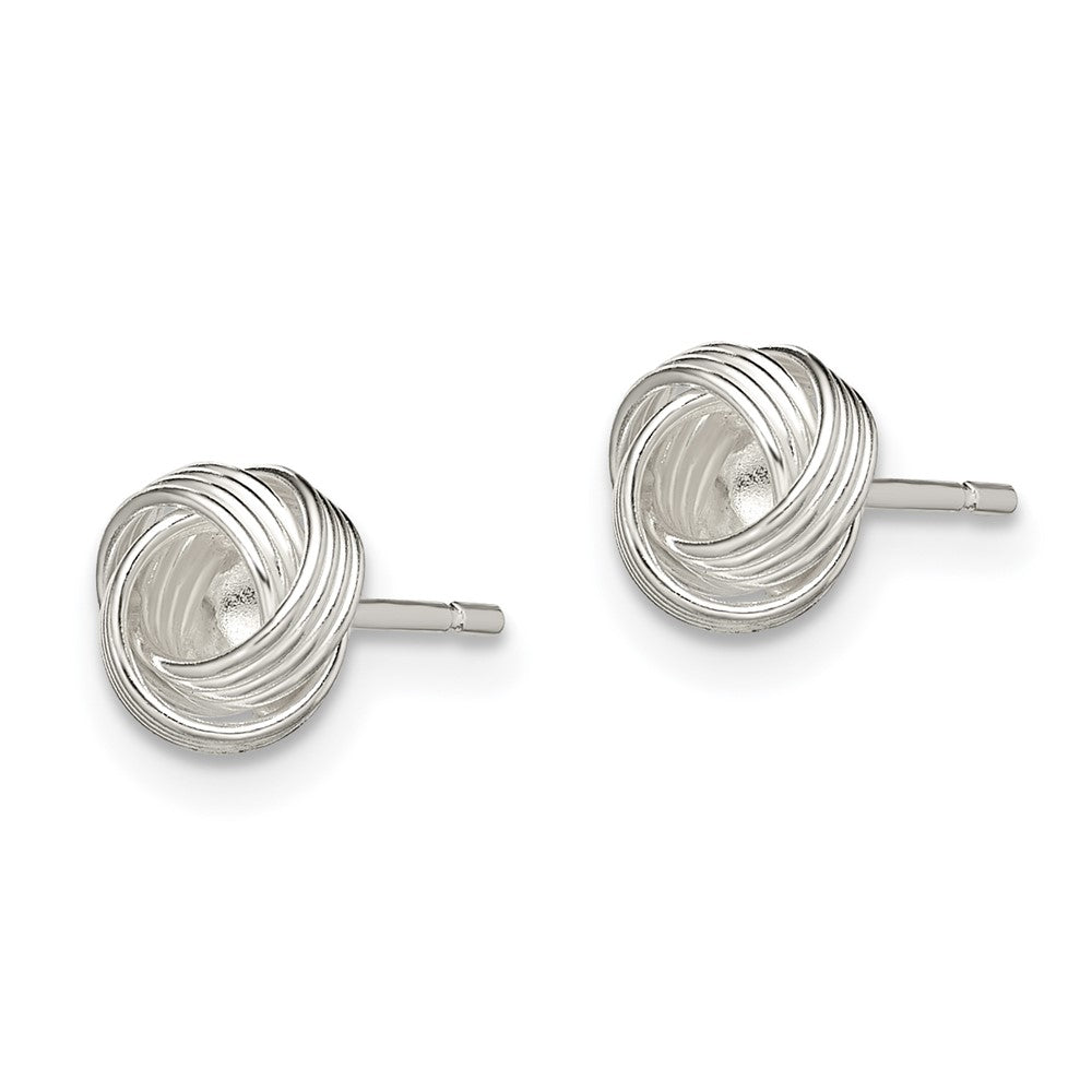 Sterling Silver Polished Love Knot Post Earrings