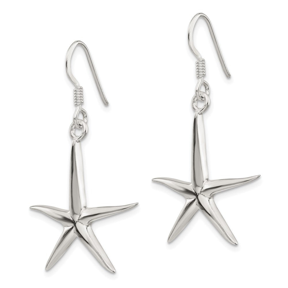 Sterling Silver Starfish Dangle Earrings