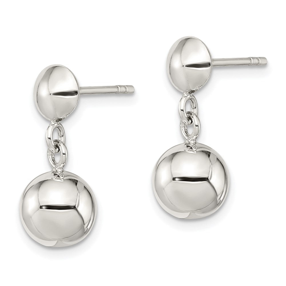 Sterling Silver Dangle Ball Post Earrings