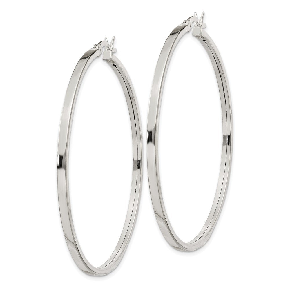 Sterling Silver 2.5x Polished Hoop Earrings