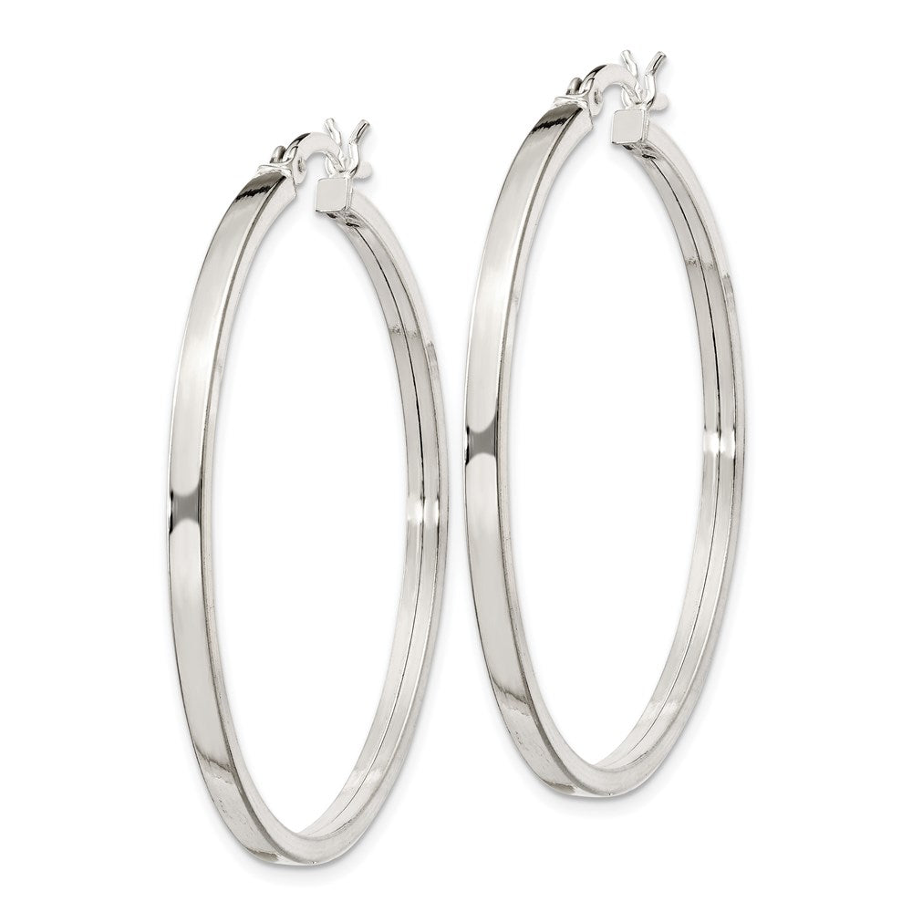 Sterling Silver 2.5x Polished Hoop Earrings