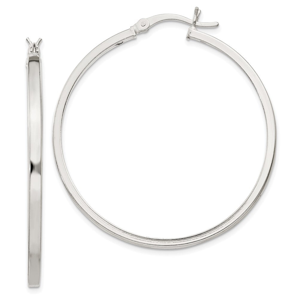 Sterling Silver 2.5x Polished Hoop Earrings