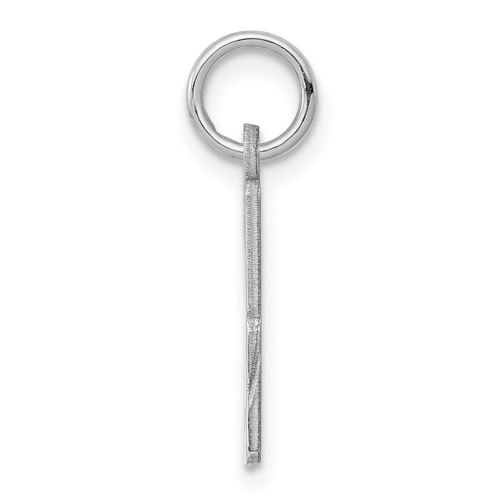 Sterling Silver/Rhodium-plated Elongated Polished Number 3 Charm