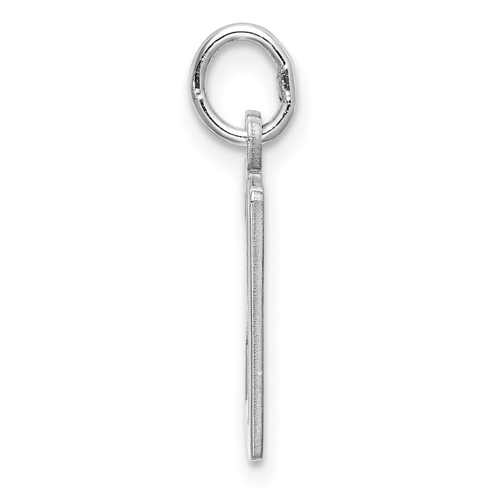 Sterling Silver/Rhodium-plated Elongated Number 20 Charm