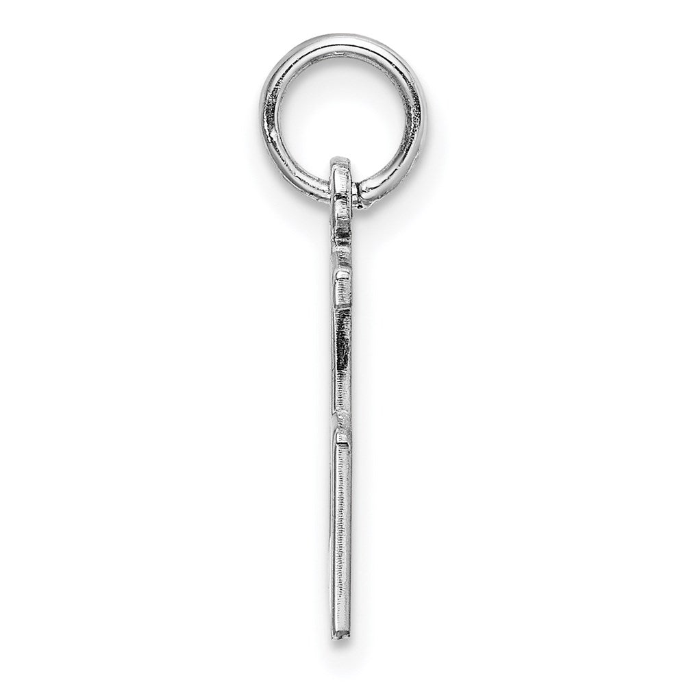 Sterling Silver/Rhodium-plated Elongated Number 25 Charm