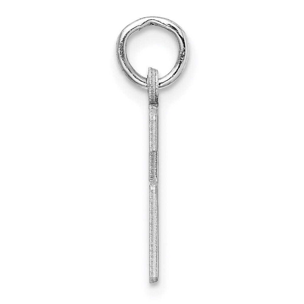 Sterling Silver/Rhodium-plated Elongated Number 26 Charm