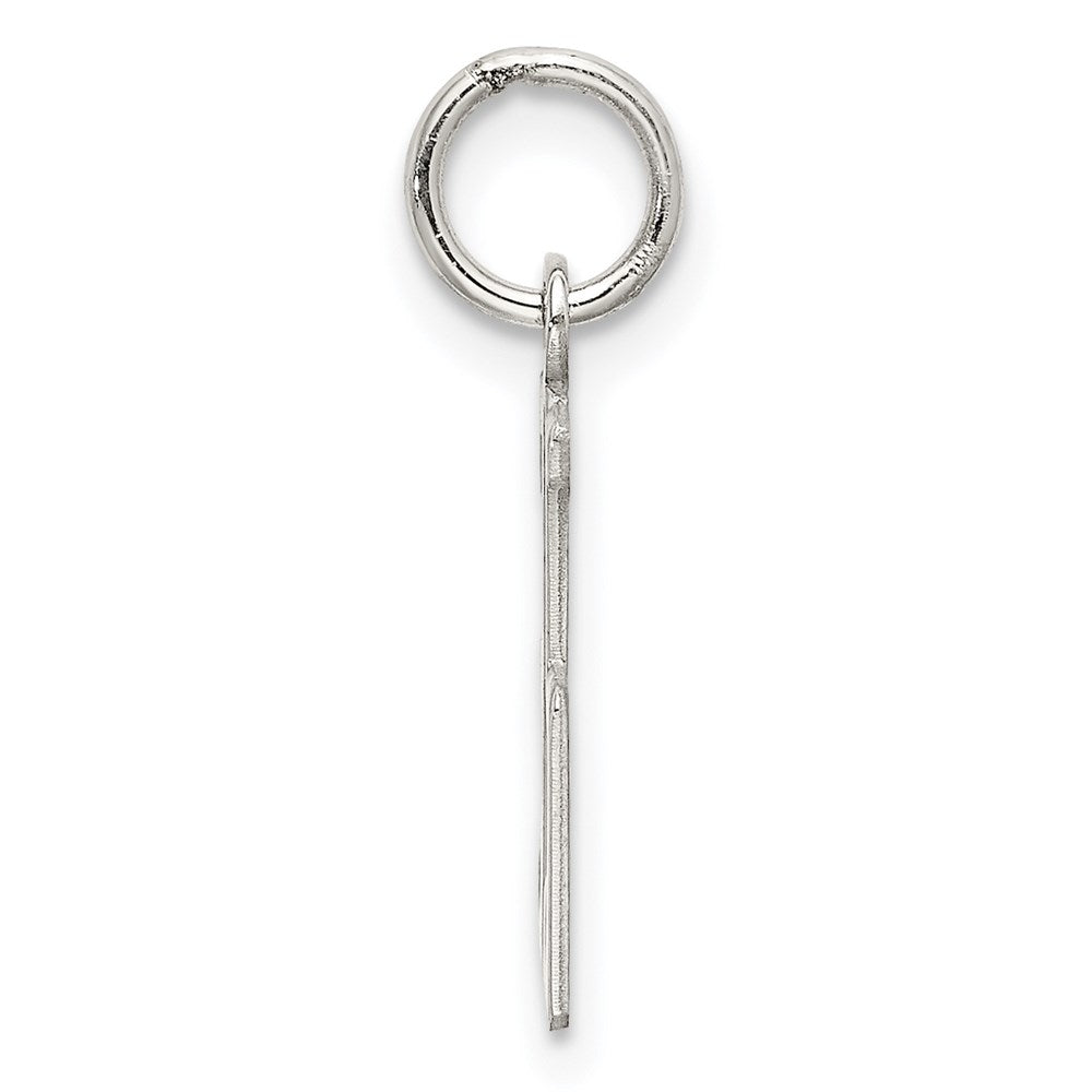 Sterling Silver/Rhodium-plated Elongated Number 35 Charm