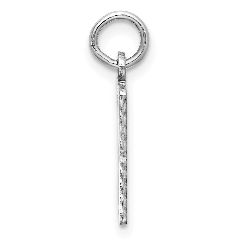 Sterling Silver/Rhodium-plated Elongated Number 38 Charm