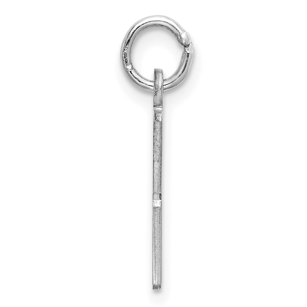 Sterling Silver/Rhodium-plated Elongated Number 48 Charm