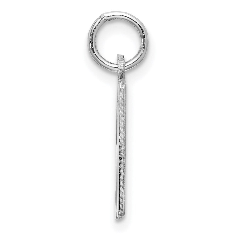 Sterling Silver/Rhodium-plated Elongated Number 50 Charm