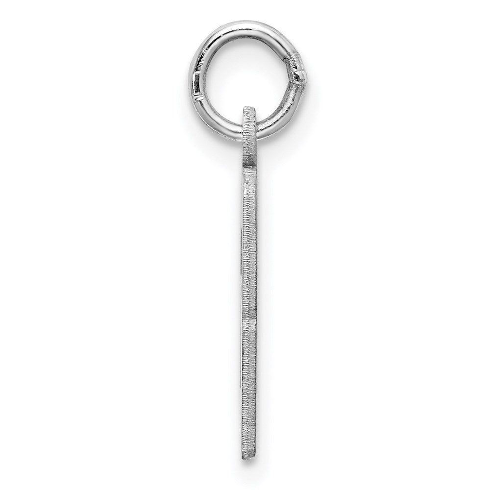 Sterling Silver/Rhodium-plated Elongated Number 63 Charm