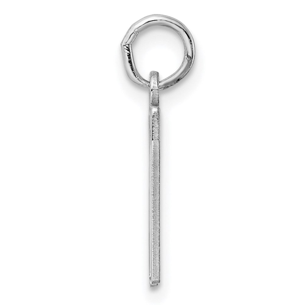 Sterling Silver/Rhodium-plated Elongated Number 77 Charm