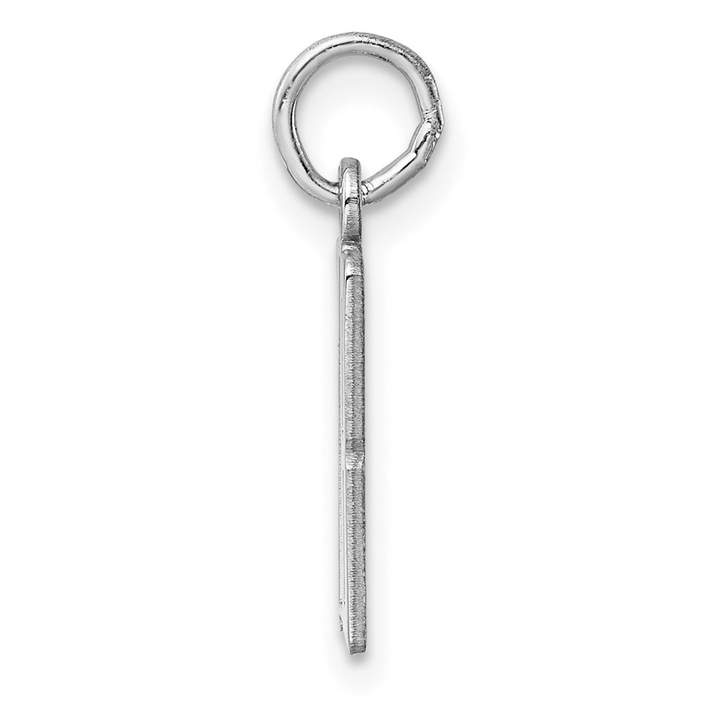 Sterling Silver/Rhodium-plated Elongated Number 78 Charm