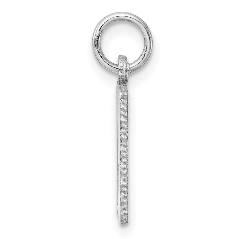 Sterling Silver/Rhodium-plated Elongated Number 79 Charm